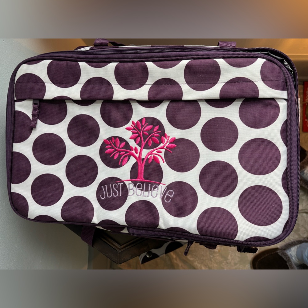🌸Thermal Casserole Tote - Perfect Party Set, Plum Polka Dots, Thirty-One